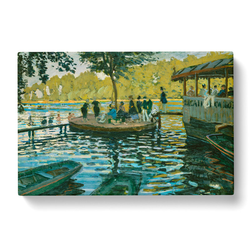 Bain A La Grenouillere by Claude Monet - Wrapped Canvas Painting, 50cm H x 76cm W x 3cm D