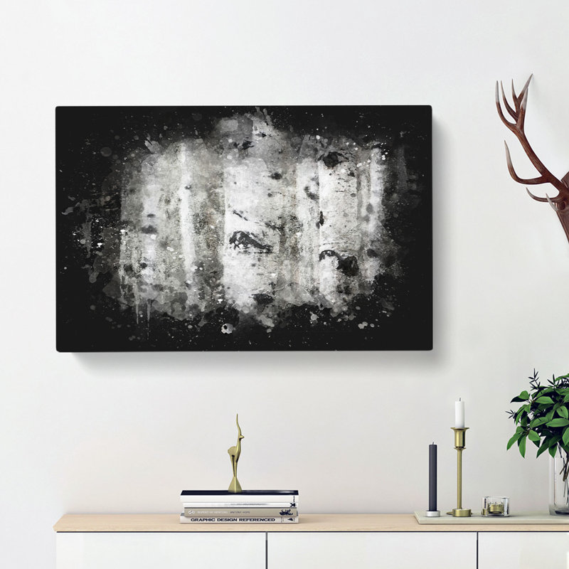 Silver Birch Tree Forest - Wrapped Canvas, 40cm H x 60cm W x 3cm D