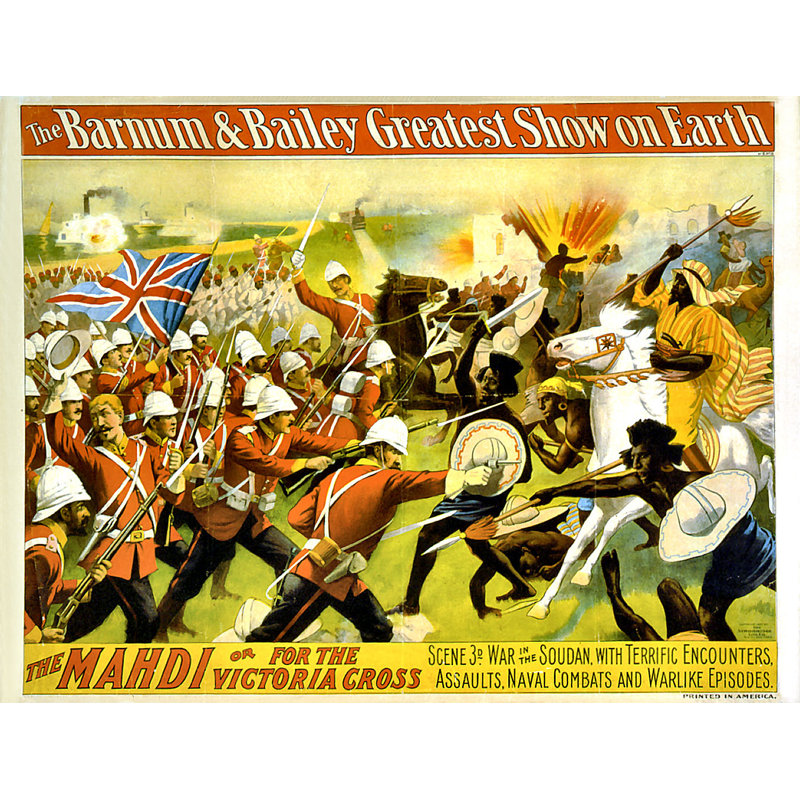 Décalcomanie murale Christin Barnum and Bailey 1897 Mahdi, H 18 po x l 24 po
