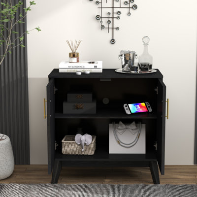 Buffet cannelé à motif géométrique pour meuble télé