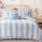Blue Ruffle Bedding Sets, Twin Twin XL Microfiber Cabana Stripe Home
