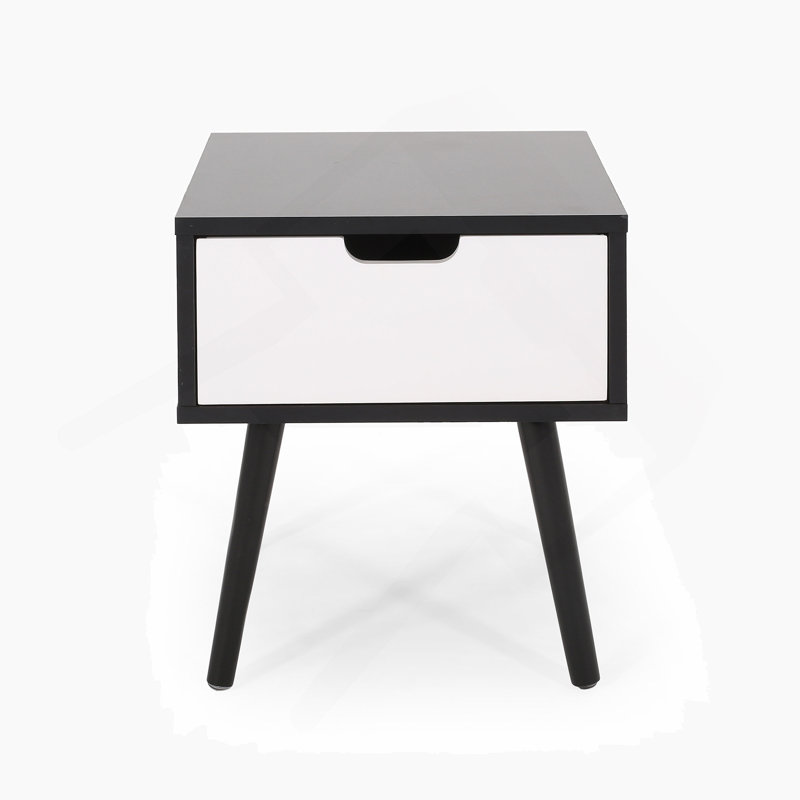 Table de bout, Noir, Noir / blanc