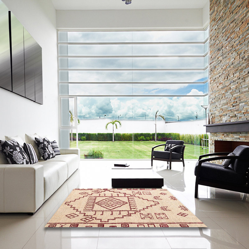 Tapis abstrait moderne 5071, Carré 3 pi