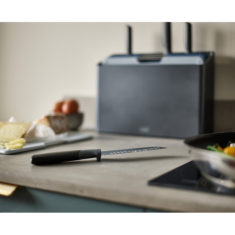 Folio Plus 8-Piece Knife & Cutting Board Set, Graphite