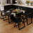 Folding Dining Table And Chairs, Space Saving Drop Leaf Kitchen Table With 4 Chairs And Storage, Extendable Small Dining Room Table With Wheels, No Assembly Required Solid Wood -126724181