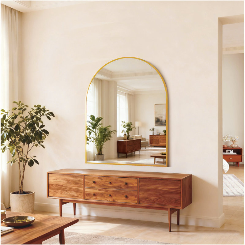 Miroir de salle de bain, Doré, 36 po x 30 po