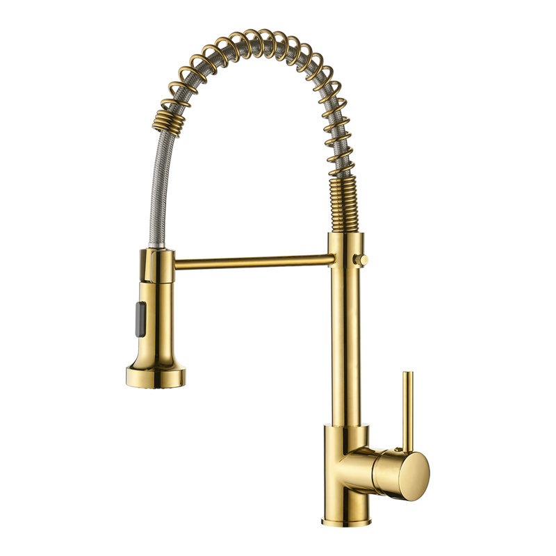 Robinet de cuisine à poignée simple Topcraft, Doré