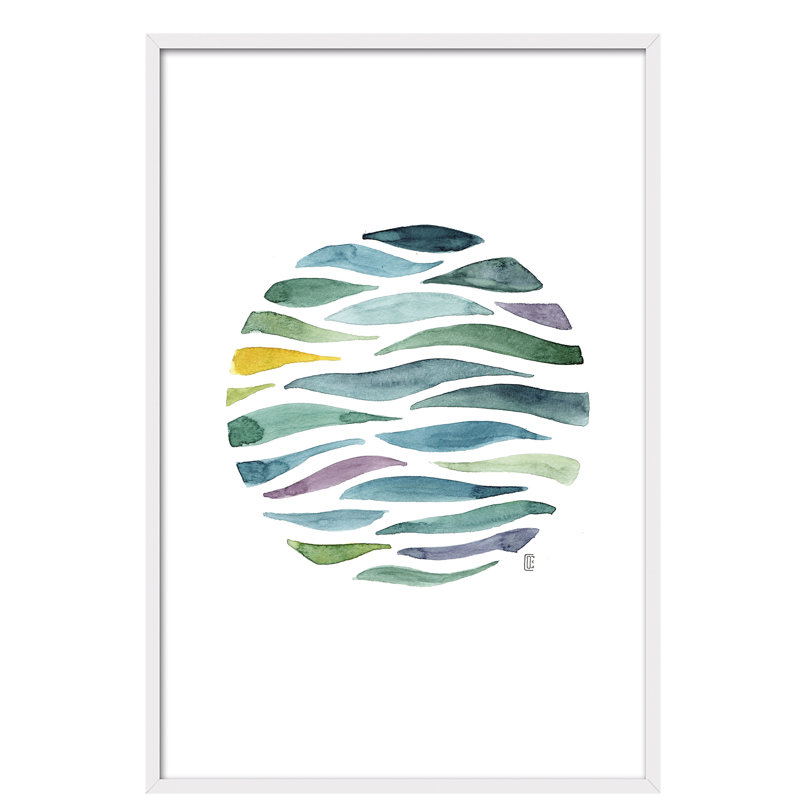 Objects Fish Pattern by César Ortiz Echagüe - Single Picture Frame Painting, 40cm H x 40cm W x 3cm D