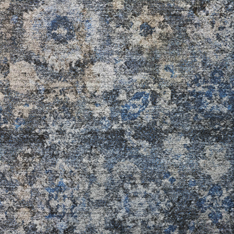 Premium Machine Washable Dream Shag ADS651 Oriental Rug, Blue, 3' x 5'