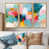 Toile avec cadre flottant or