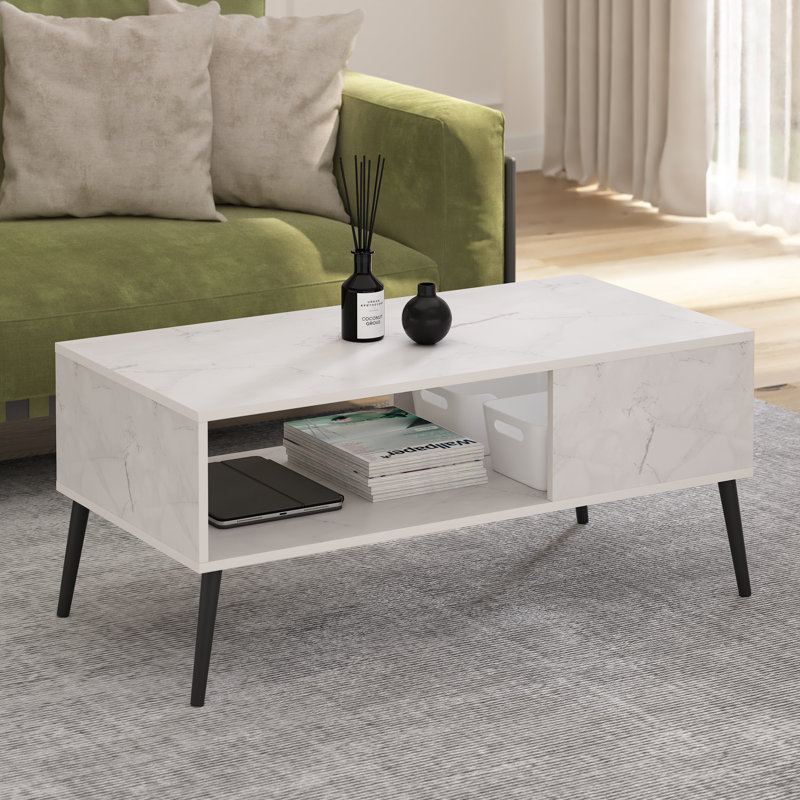 Bertta Single Coffee Table, Marble White