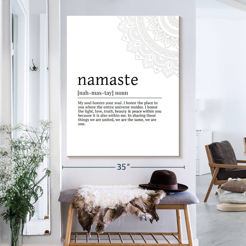 " Namaste Description " by Eleanor L., 40" H x 32" W x 1.25" D