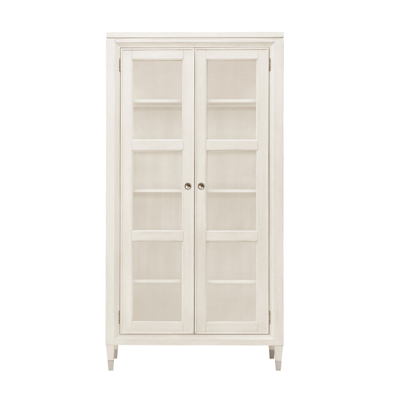 Reflection Gray Lighted China Cabinet with Glass Doors