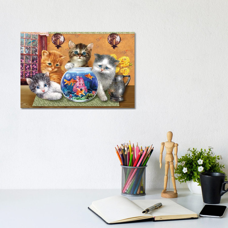 Who's Looking by Giordano Studios - Wrapped Canvas Print, 20.32 cm H x 30.48 cm W