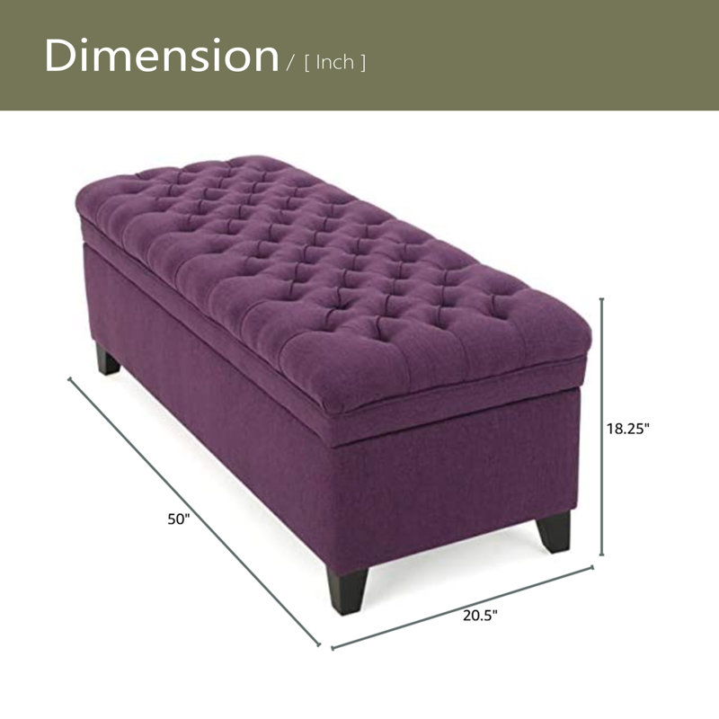 OTTOMAN DE RANGEMENT, Mauve