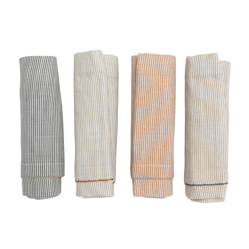 Ensemble de serviettes en coton avec bordure cousue