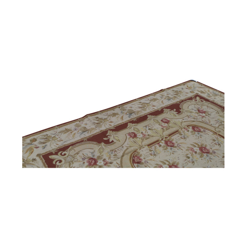 Tapis gris et brun noué à la main de haute qualité