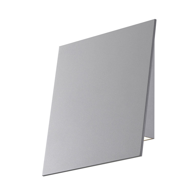 Angled Plane 1-Light LED Flush Mount, Gray