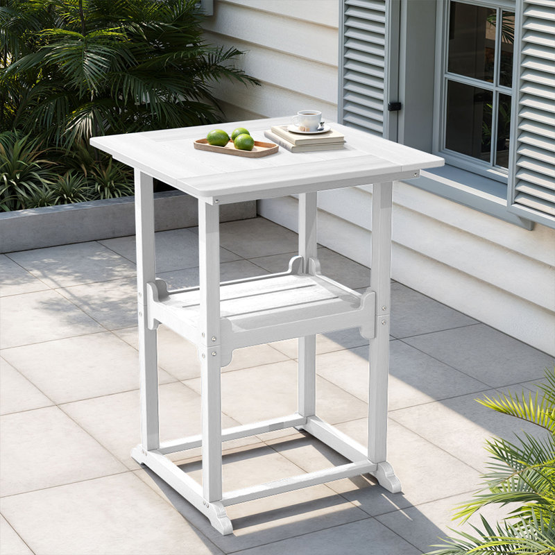 Pennington Cedartown Outdoor Square Patio Table HDPE, White