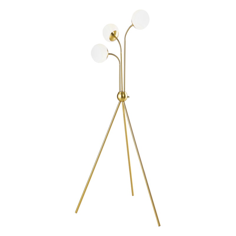 Lampe sur pied à branches dorées 66,5 po Rafay
