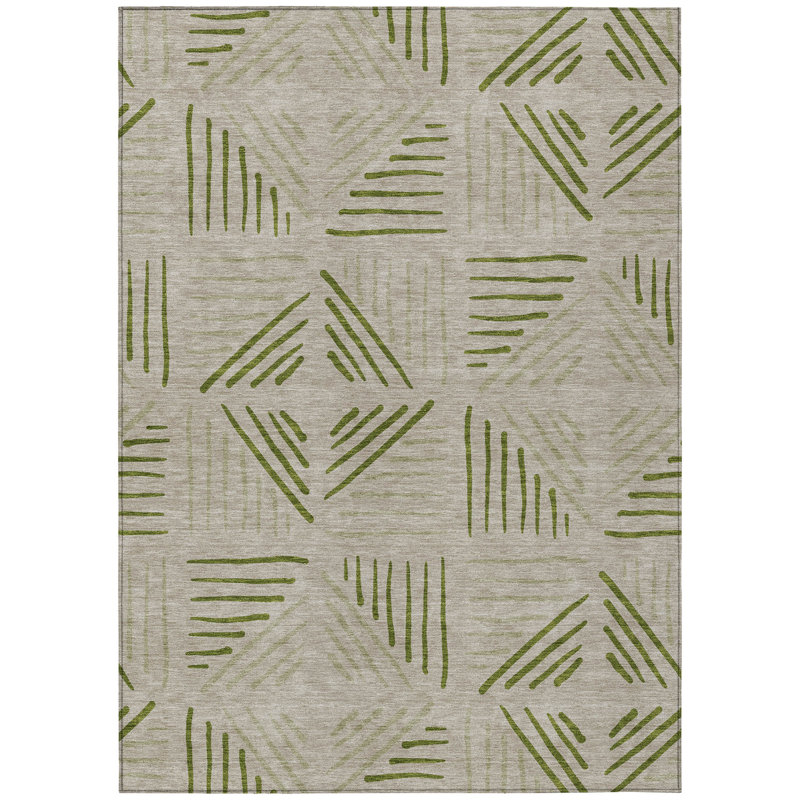 Machine Washable Indoor/Outdoor Chantille ACN2413 Geometric Rug, Rectangle 3' x 5'