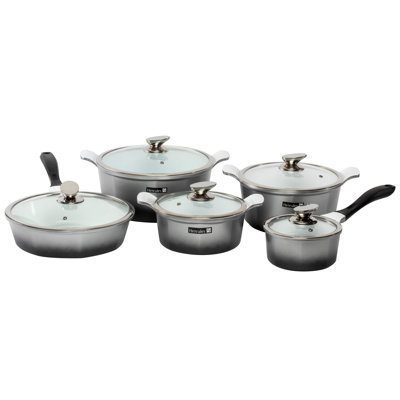 Batterie de cuisine antiadhésive en aluminium 10 pièces Hercules