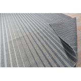 Gray Flat Weave Wool Ombre Horizon Stripes Geometric Modern Contemporary Carpet Rug