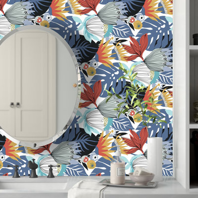 Herrington Peel & Stick Floral Wallpaper