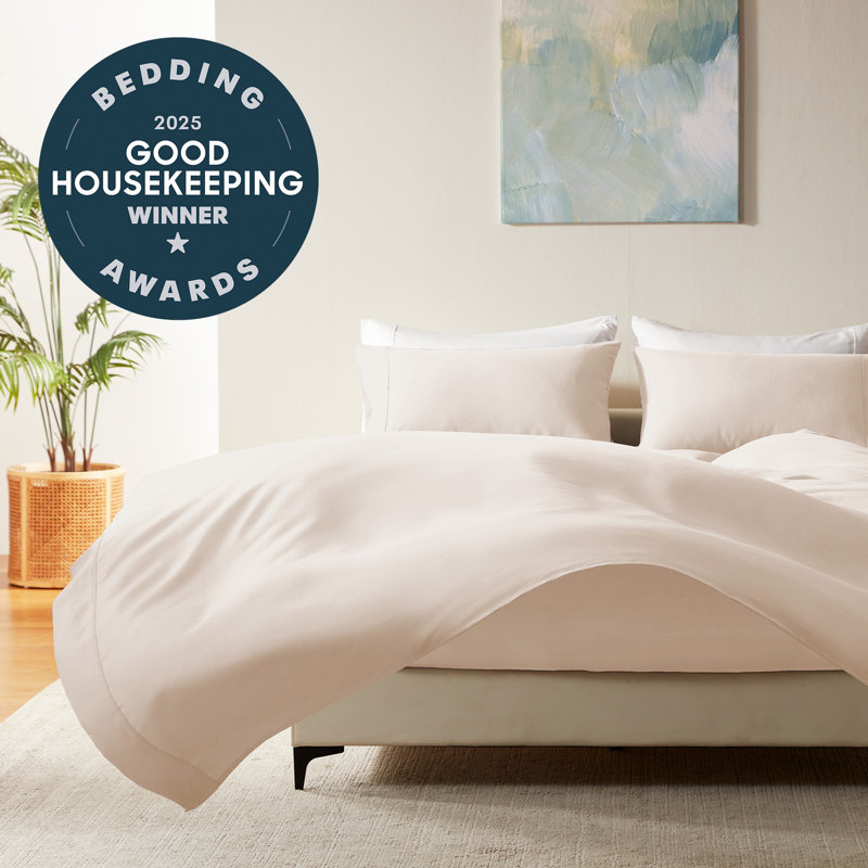Nanotex Cooling Microfiber Sheet Set with Deep Pocket, Twin Sheet Set + Fitted Sheet + 1 Pillowcase, Beige