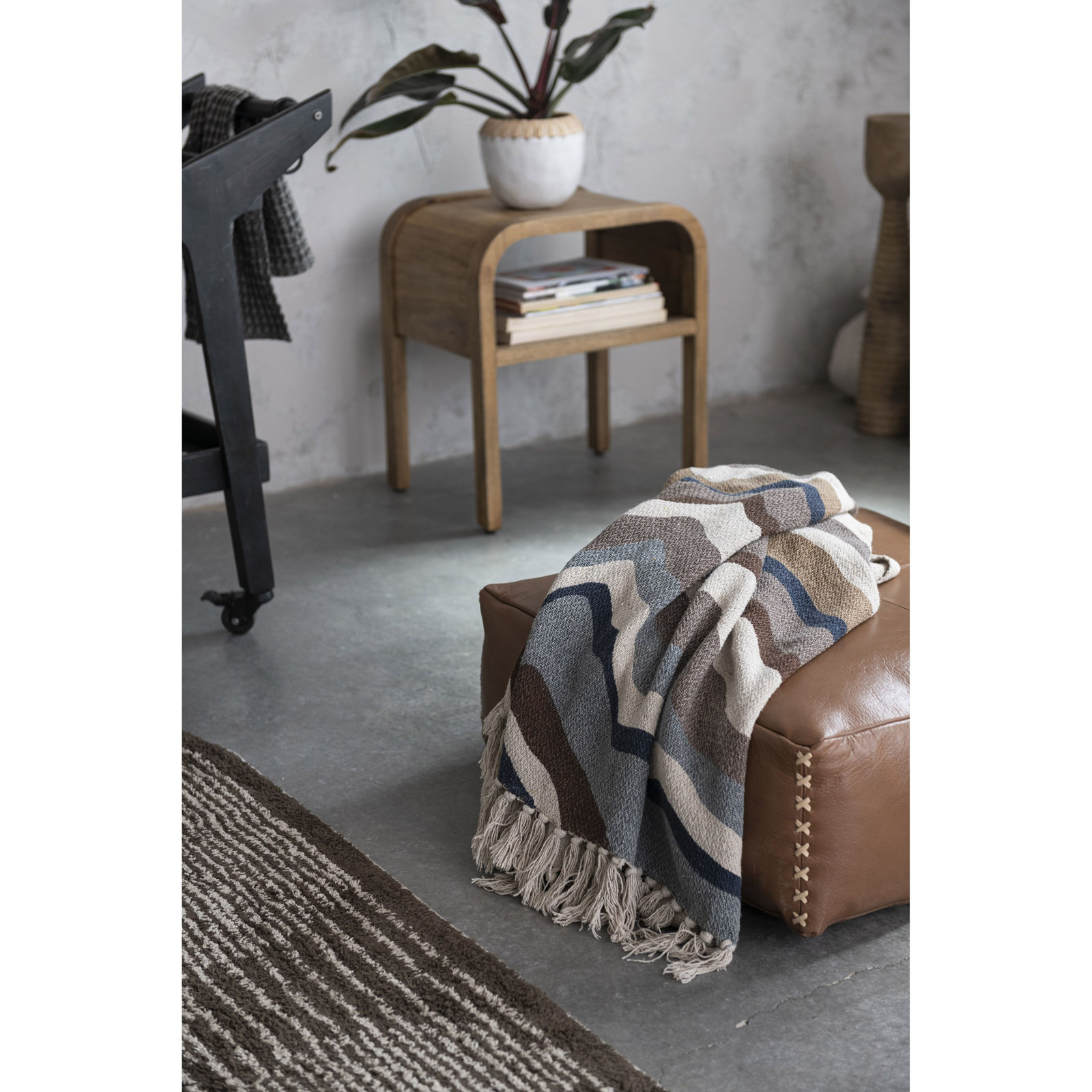 Canary Cotton Blend Hand Woven Throw Blanket