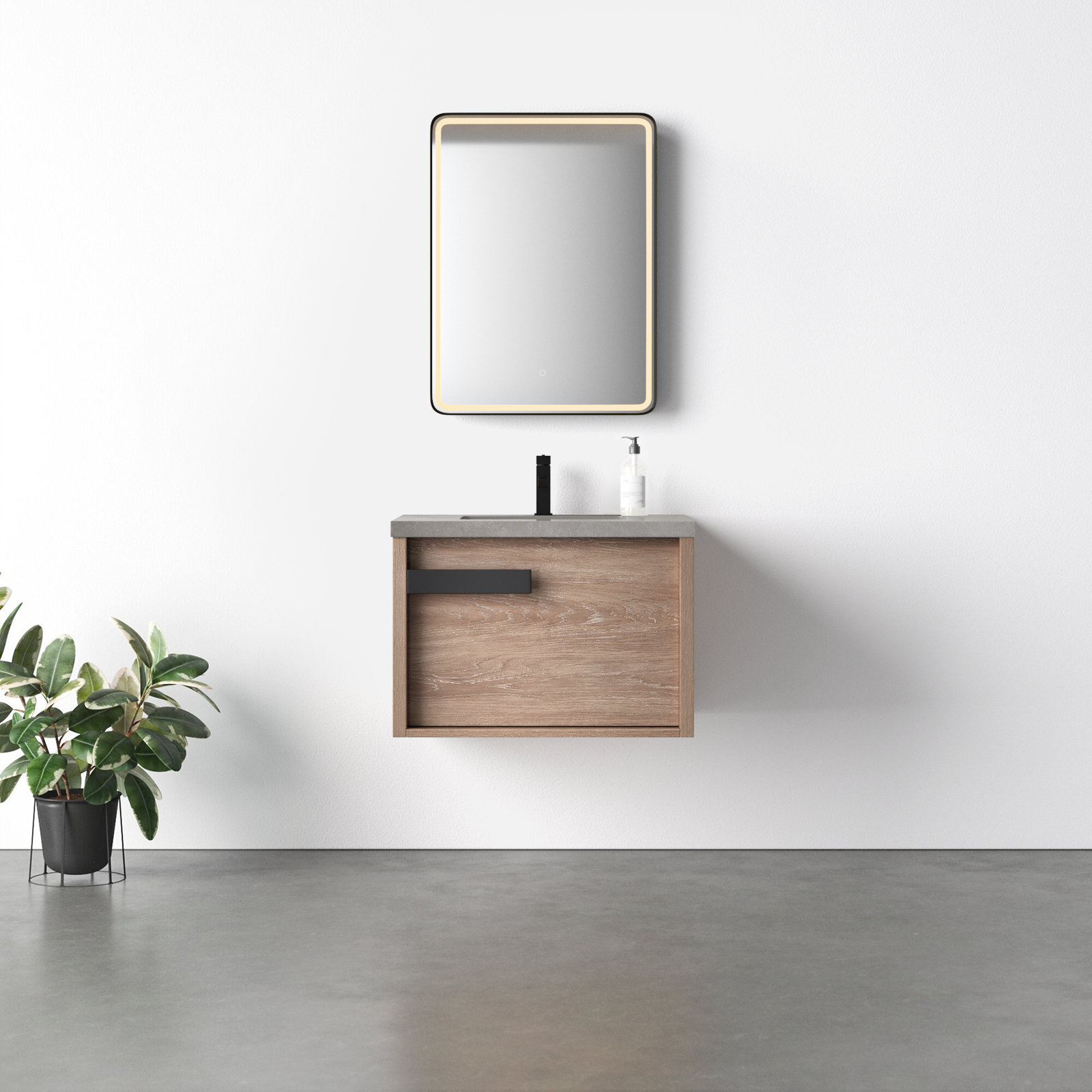 Breckan 30" Single Bathroom Vanity with Mirror