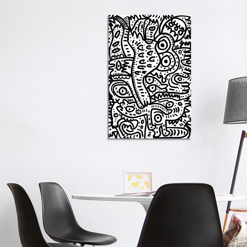 Summer Monsters In Black And White by Emmanuel Signorino - Wrapped Canvas Print, 101.6 cm H x 66.04 cm W x 1.91 cm D