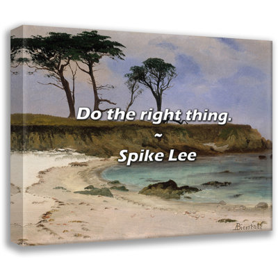 Artsy Quote "Do the right thing." By Spike Lee Gallery Wrapped Canvas