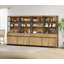 Buffet moderne de 72 po avec base en métal et tablettes réglables, armoire de rangement multifonctionnelle avec rangement et tablettes ouvertes pour la salle à manger ou la cuisine