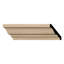 WM49 - Moulure de bois franc massif Crown Crown, H 3 po x P 2 1/8 po x F 3 5/8 po x L 96 po, chêne blanchi-96930590