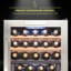 Schmck 33 Bottle Dual Zone Wine Cooler Refrigerator W/Lock - Large Freestanding Wine Cellar For Red