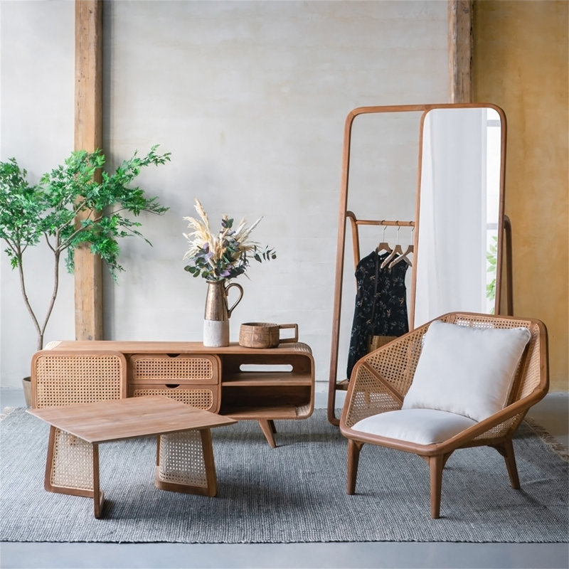 Chaise de loisirs en teck 41 po x 32 po x 29,5 po Tectona