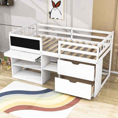 Goverdhan Kids Twin Loft Bed with Drawers