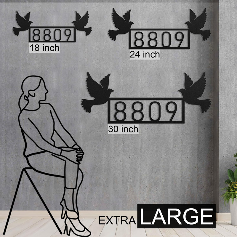 Décoration murale d'extérieur personnalisée, H 9 po x l 24 po x P 0,05 po, Oui