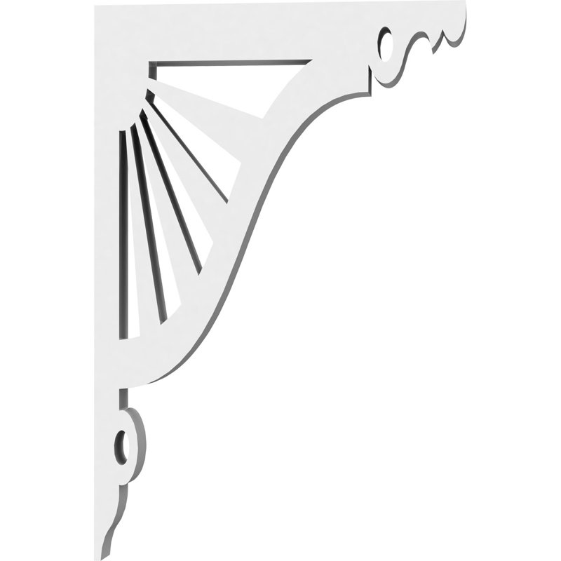Marshall Architectural Grade PVC Bracket, 6" H x 0.63" W x 4" D