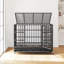  Cage pour chien robuste avec roues verrouillables 48/42/38 pouces Adrihana, grand chenil d'intérieur avec plateau amovible-987997990-1020177820