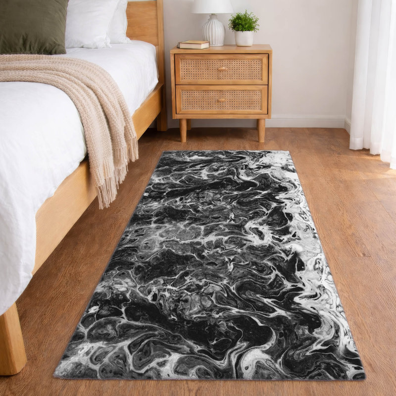 Tapis à poil long de qualité supérieure lavable à la machine ADS59, Tapis de couloir 2 pi 3 po x 7 pi 6 po