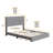 Barcelona Linen or Faux Leather Upholstered Platform Bed Frame with Adjustable Headboard, Heavy Duty Slat Support System, No Box Spring Required - Boyd Sleep-507699967-507699962