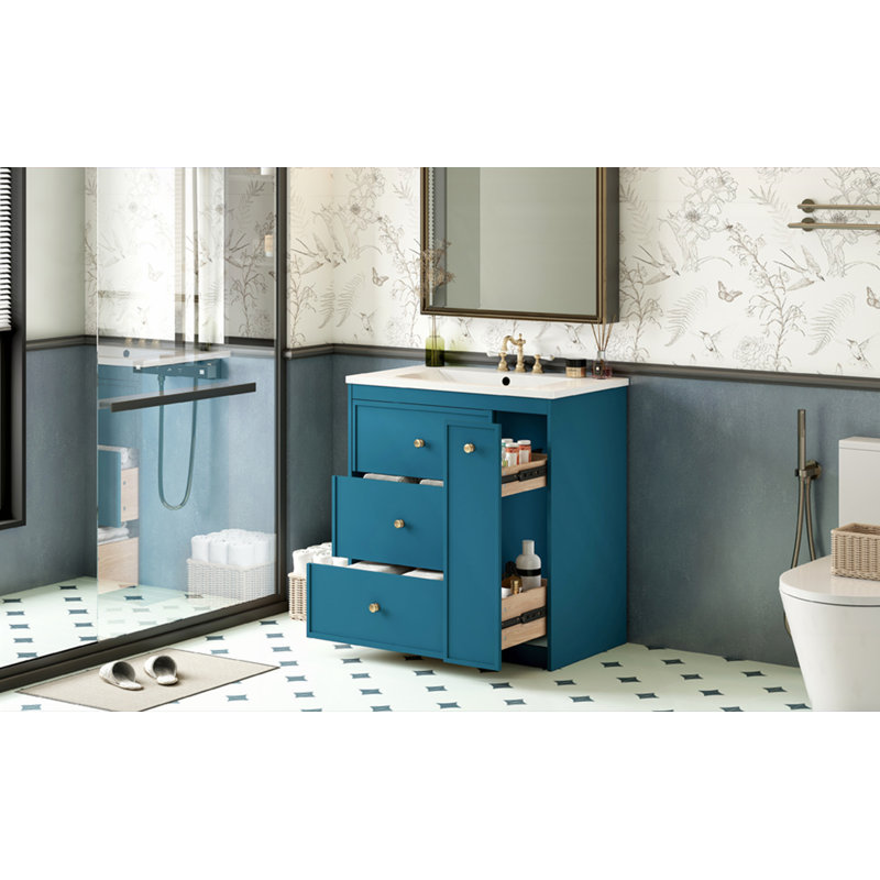 30'' Bathroom Vanity with Ceramic Sink Combo