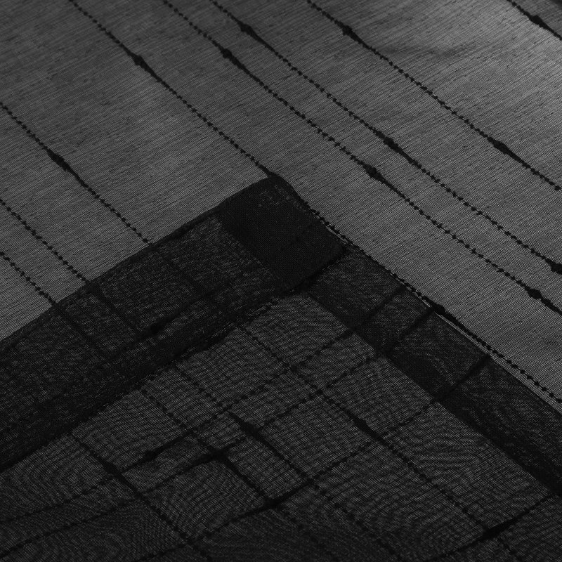 Paire de rideaux semi-transparents avec passe-tringle Aristteles, Noir