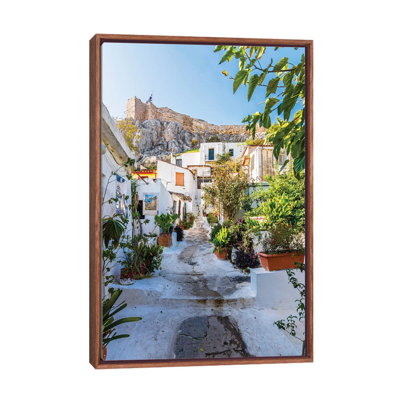 Athens, Greece XI by Nejdet Duzen - Print on Canvas, 101.6 cm H x 66.04 cm W, Classic Brown Wood Framed