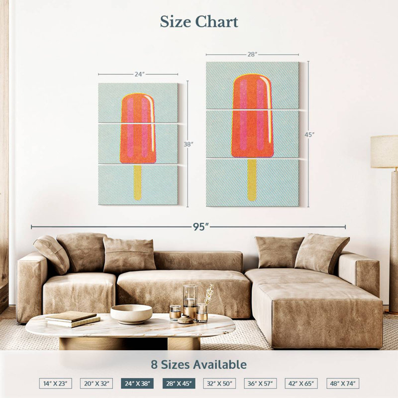 Yarlin Popsicle, 38" H x 24" W