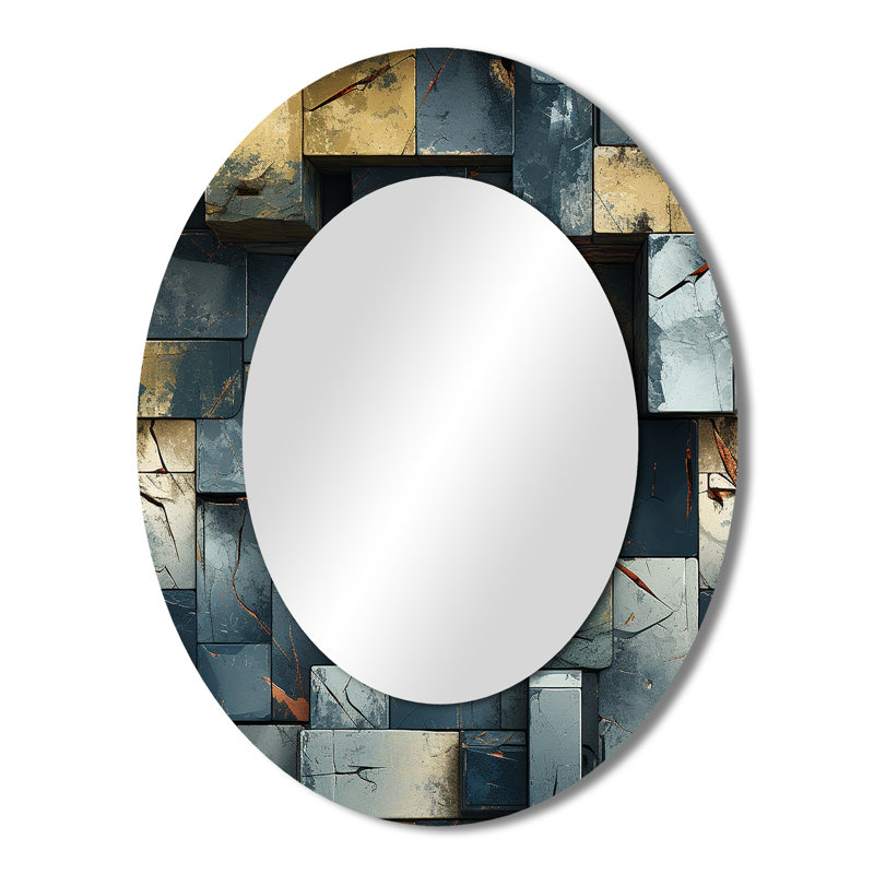 Tecumseth - Miroir mural moderne ovale, H 43 po x l 33 po