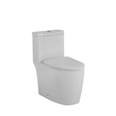 1.1/1.6 GPF Elongated Comfort Height Floor Mounted One-Piece Toilet , CUPC Certified, WaterSense Cetified, Ceramic, White Colour, Soft Close Seat