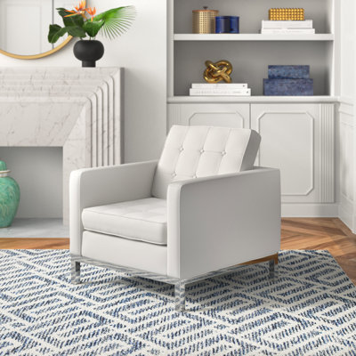 Mid-Century Modern Loft Top-Grain Leather Armchair